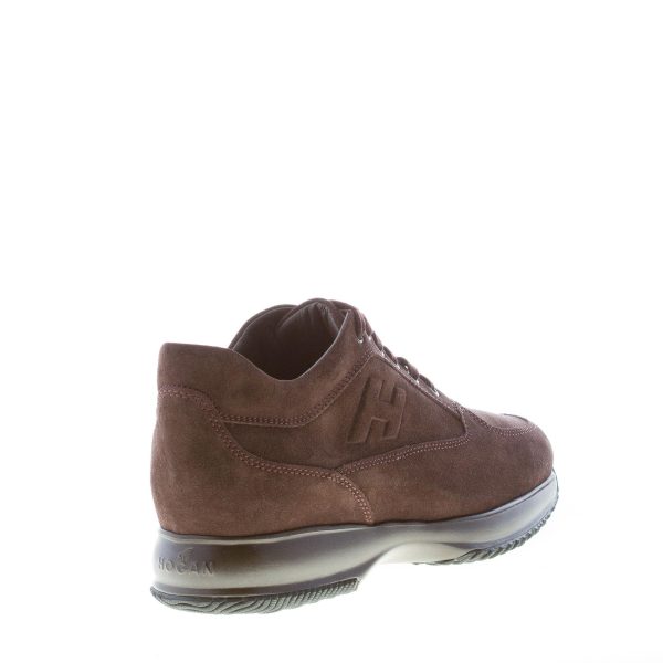 HOGAN uomo Interactive sneaker in camoscio MARRONE EBANO - immagine 3