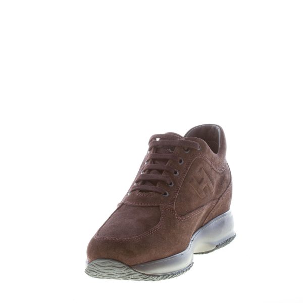 HOGAN uomo Interactive sneaker in camoscio MARRONE EBANO - immagine 6