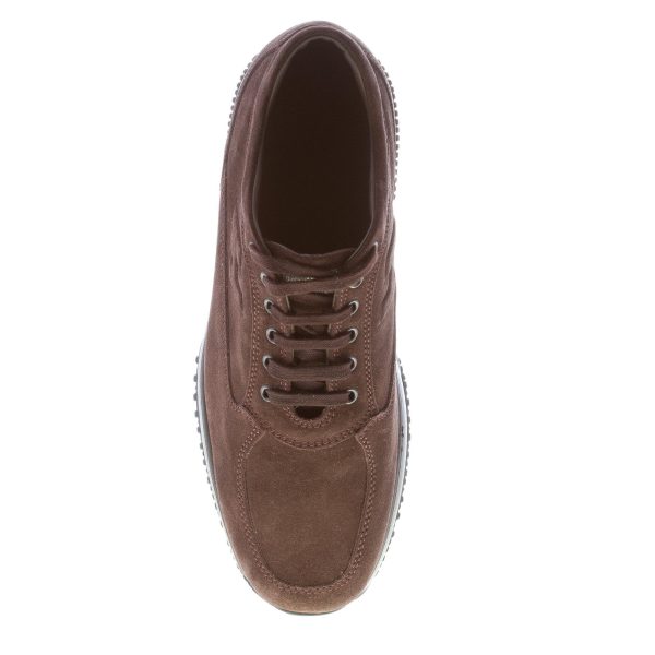 HOGAN uomo Interactive sneaker in camoscio MARRONE EBANO - immagine 7