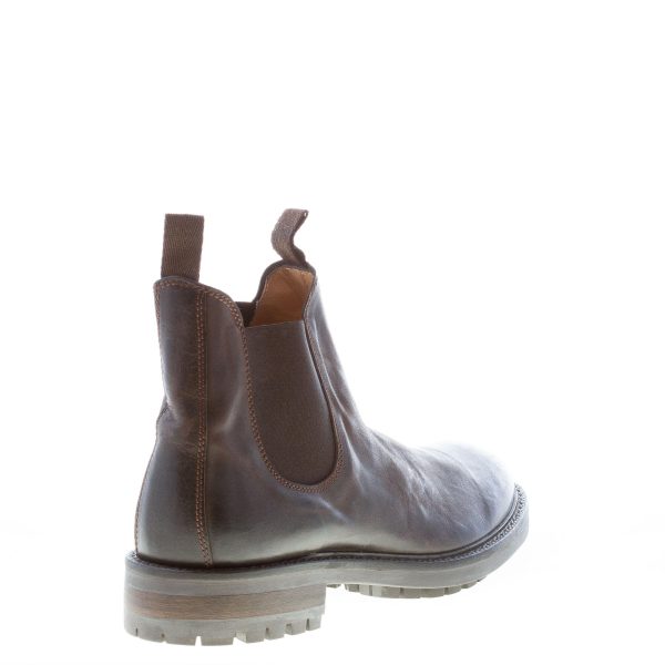 IDEE DE POINTE uomo stivaletto elasticizzato in vitello TESTA DI MORO. Suola gomma - immagine 3