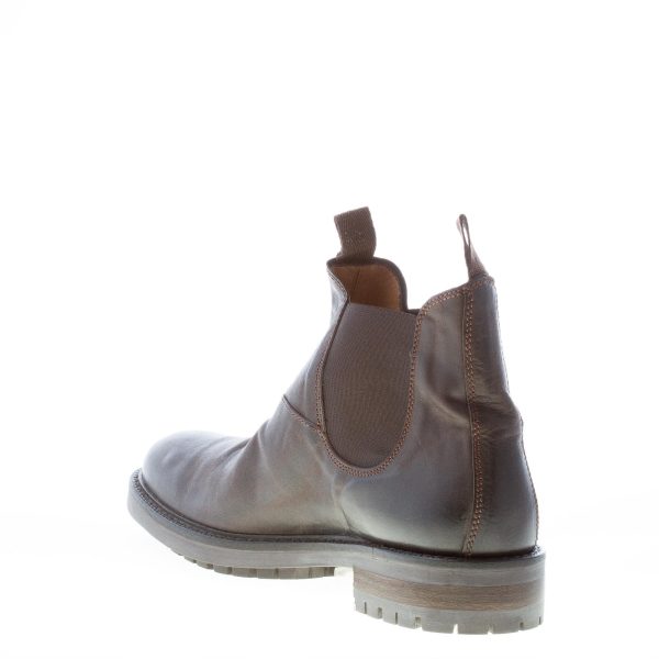 IDEE DE POINTE uomo stivaletto elasticizzato in vitello TESTA DI MORO. Suola gomma - immagine 4