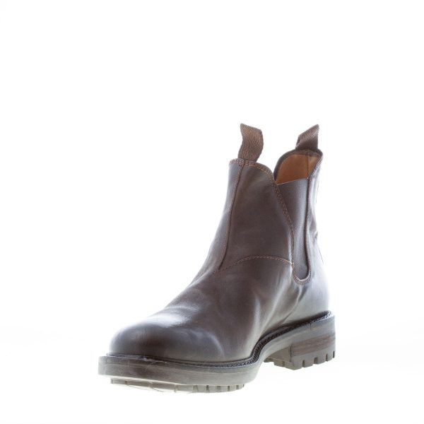 IDEE DE POINTE uomo stivaletto elasticizzato in vitello TESTA DI MORO. Suola gomma - immagine 6