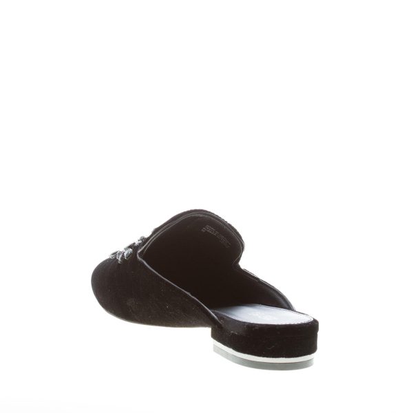 MICHAEL KORS donna sabot Edie Slide in velluto NERO con pietre. Suola cuoio - immagine 4