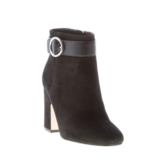 MICHAEL KORS donna stivaletto Alana in camoscio NERO con zip e fibbia. Tacco 8 cm - immagine 2