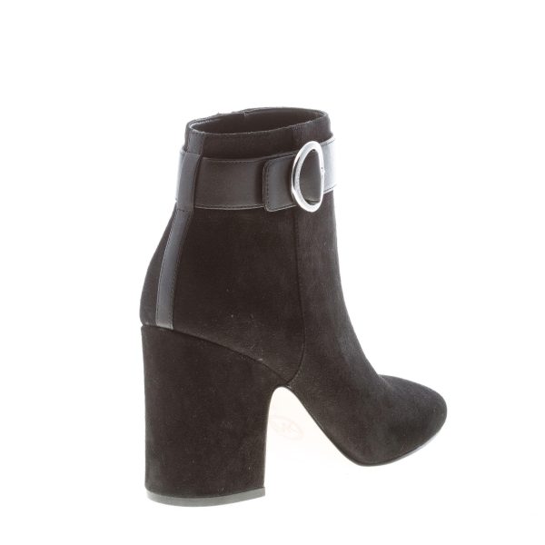 MICHAEL KORS donna stivaletto Alana in camoscio NERO con zip e fibbia. Tacco 8 cm - immagine 3