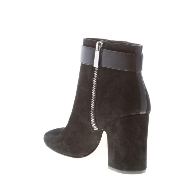 MICHAEL KORS donna stivaletto Alana in camoscio NERO con zip e fibbia. Tacco 8 cm - immagine 4