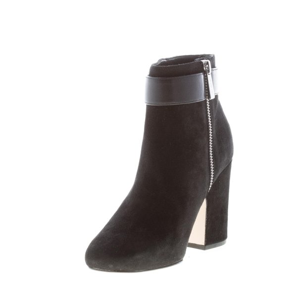 MICHAEL KORS donna stivaletto Alana in camoscio NERO con zip e fibbia. Tacco 8 cm - immagine 6