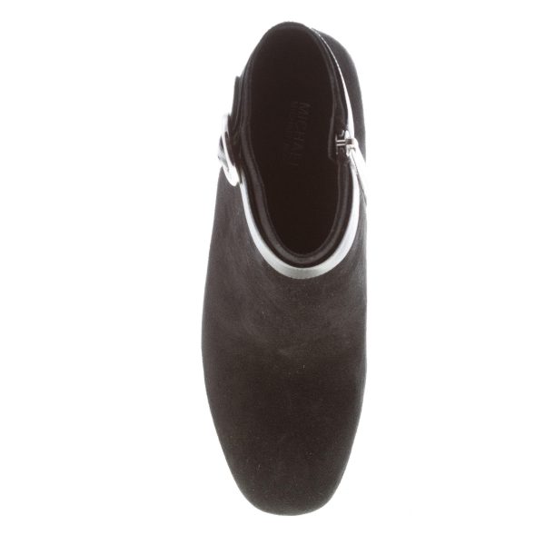 MICHAEL KORS donna stivaletto Alana in camoscio NERO con zip e fibbia. Tacco 8 cm - immagine 7