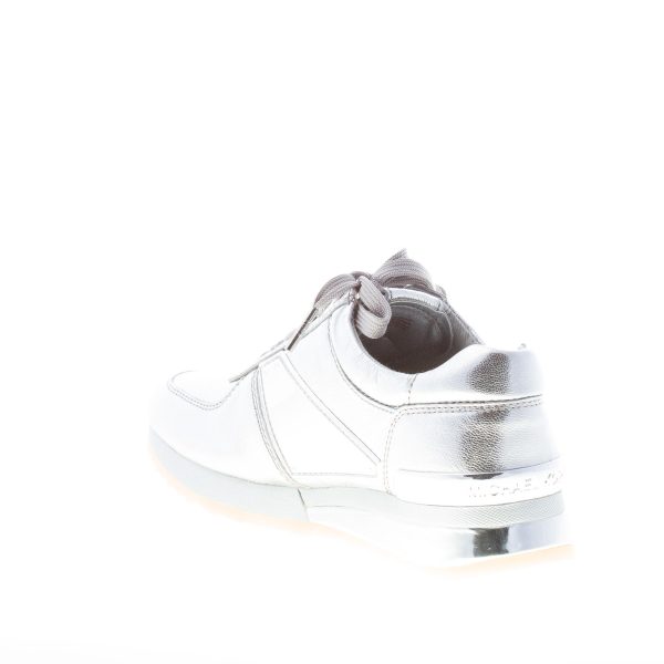 MICHAEL KORS donna sneaker Allie Plate Wrap in pelle metallizzata ARGENTO - immagine 4
