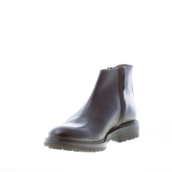 MIGLIORE uomo stivaletto in pelle NERO con doppia zip. Suola gomma - immagine 6