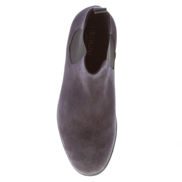 ORTIGNI uomo stivaletto Chelsea in camoscio BLU. Suola micro leggera - immagine 7