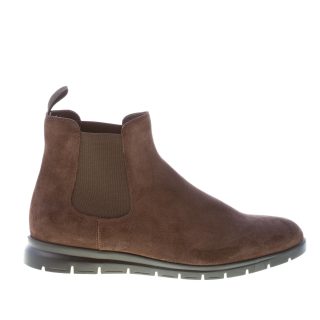 ORTIGNI uomo stivaletto Chelsea in camoscio TESTA DI MORO. Suola micro leggera