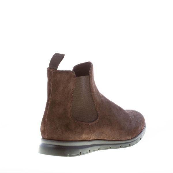 ORTIGNI uomo stivaletto Chelsea in camoscio TESTA DI MORO. Suola micro leggera - immagine 3