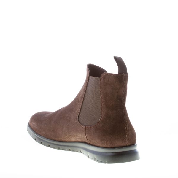 ORTIGNI uomo stivaletto Chelsea in camoscio TESTA DI MORO. Suola micro leggera - immagine 4