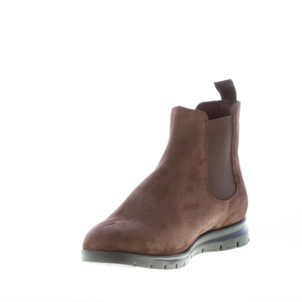 ORTIGNI uomo stivaletto Chelsea in camoscio TESTA DI MORO. Suola micro leggera - immagine 6