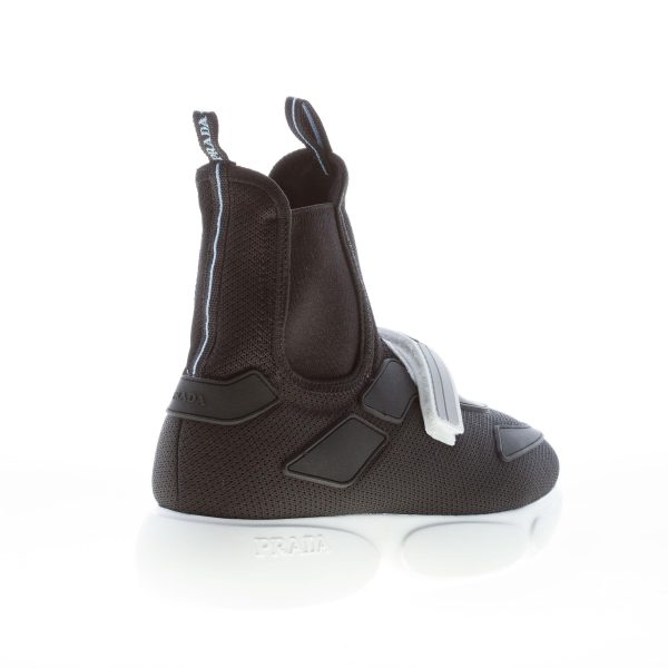 PRADA donna Cloudbust hi-top sneaker in tessuto tecnico NERO - immagine 3