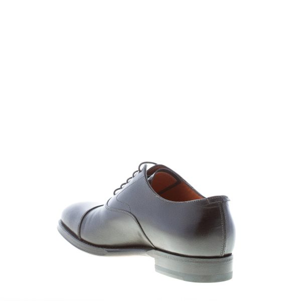 SANTONI uomo scarpa francesina in pelle NERO. Suola in cuoio - immagine 4