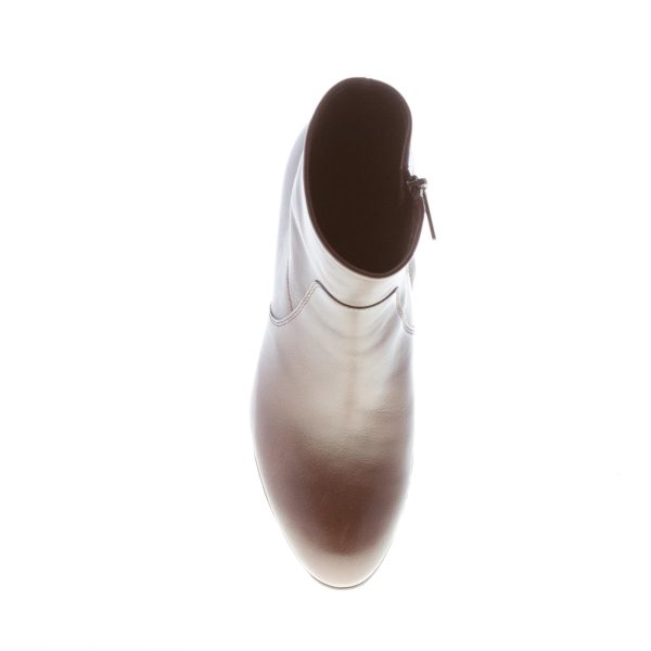 SANTONI donna tronchetto in nappa MARRONE con zip e plateau. Tacco 10,5 cm - immagine 7