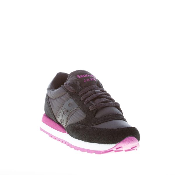 SAUCONY donna sneaker Jazz Original in nylon e camoscio NERO più rosa - immagine 2