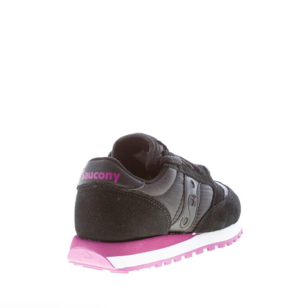 SAUCONY donna sneaker Jazz Original in nylon e camoscio NERO più rosa - immagine 3