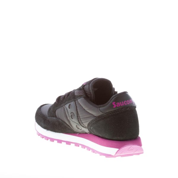 SAUCONY donna sneaker Jazz Original in nylon e camoscio NERO più rosa - immagine 4