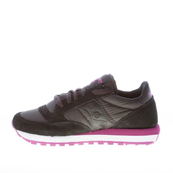 SAUCONY donna sneaker Jazz Original in nylon e camoscio NERO più rosa - immagine 5