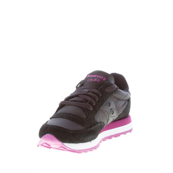 SAUCONY donna sneaker Jazz Original in nylon e camoscio NERO più rosa - immagine 6