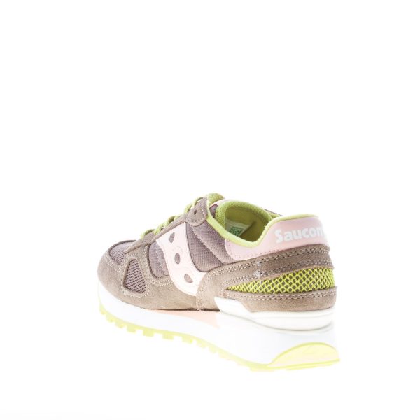 SAUCONY donna sneaker Shadow Original in tessuto e camoscio GRIGIO più rosa - immagine 4