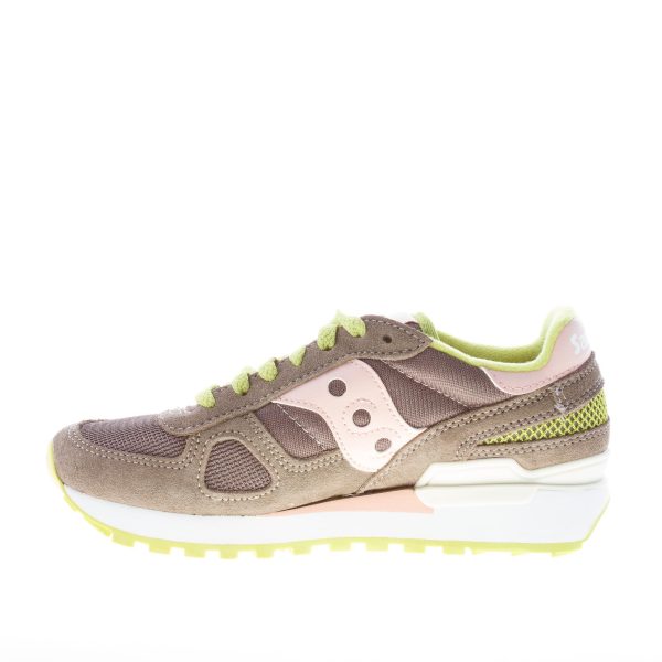 SAUCONY donna sneaker Shadow Original in tessuto e camoscio GRIGIO più rosa - immagine 5