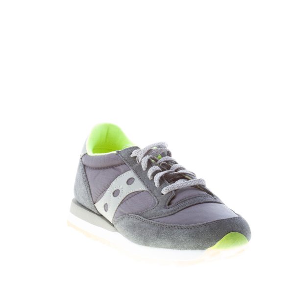 SAUCONY uomo sneaker Jazz Original  in nylon e camoscio GRIGIO più giallo - immagine 2