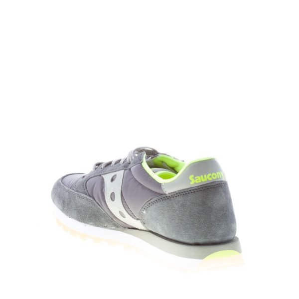 SAUCONY uomo sneaker Jazz Original  in nylon e camoscio GRIGIO più giallo - immagine 4