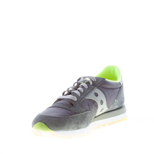 SAUCONY uomo sneaker Jazz Original  in nylon e camoscio GRIGIO più giallo - immagine 6