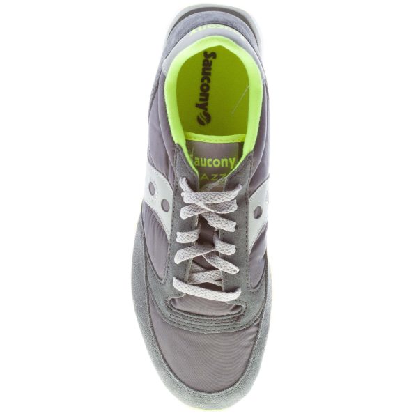 SAUCONY uomo sneaker Jazz Original  in nylon e camoscio GRIGIO più giallo - immagine 7