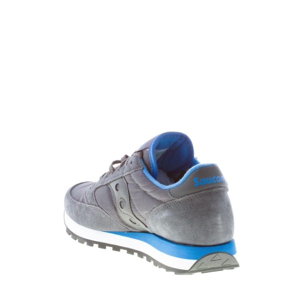 SAUCONY uomo sneaker Jazz Original  in nylon e camoscio GRIGIO scuro più blu - immagine 4