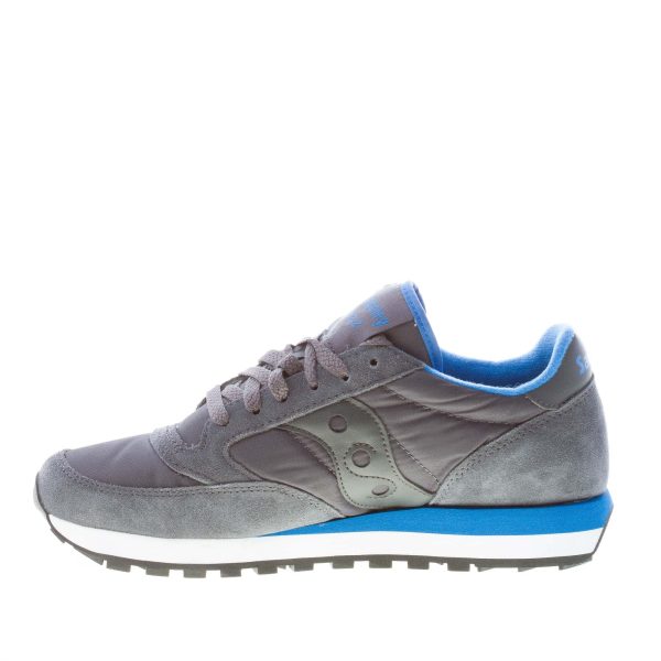 SAUCONY uomo sneaker Jazz Original  in nylon e camoscio GRIGIO scuro più blu - immagine 5