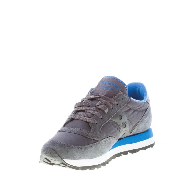 SAUCONY uomo sneaker Jazz Original  in nylon e camoscio GRIGIO scuro più blu - immagine 6