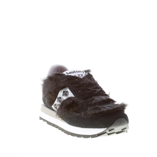 SAUCONY donna sneaker Jazz Original Limited Edition in camoscio NERO con pelliccia - immagine 2