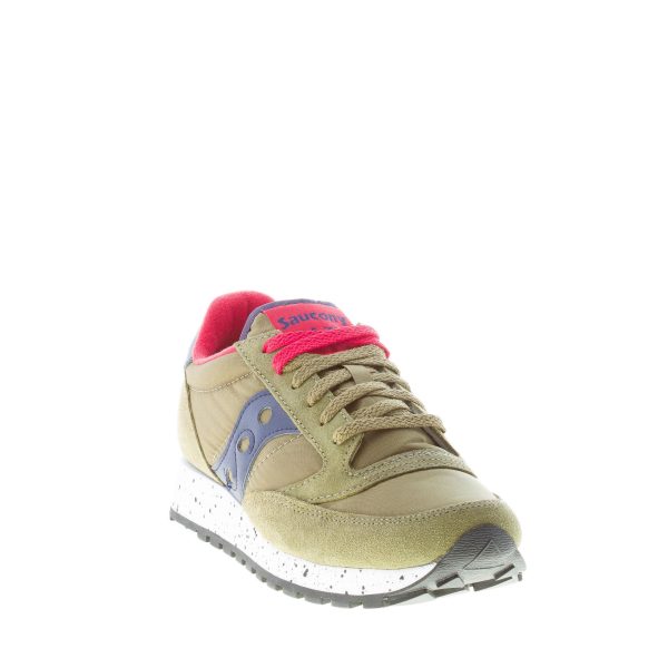 SAUCONY uomo sneaker Jazz Original  in nylon e camoscio VERDE più blu - immagine 2