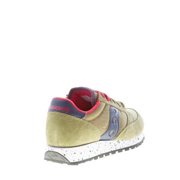 SAUCONY uomo sneaker Jazz Original  in nylon e camoscio VERDE più blu - immagine 3