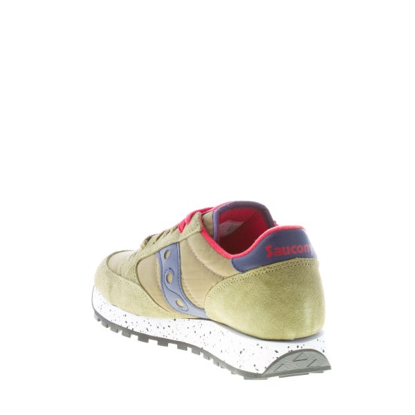 SAUCONY uomo sneaker Jazz Original  in nylon e camoscio VERDE più blu - immagine 4