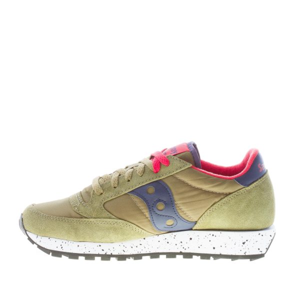 SAUCONY uomo sneaker Jazz Original  in nylon e camoscio VERDE più blu - immagine 5