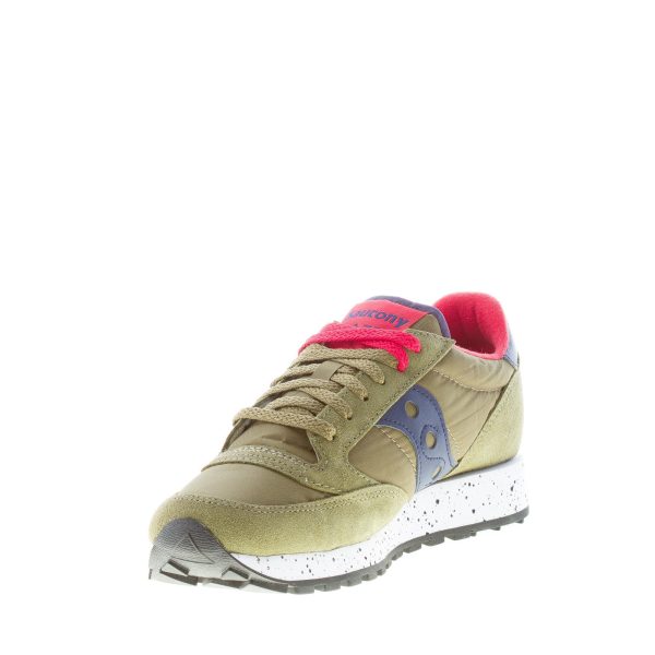 SAUCONY uomo sneaker Jazz Original  in nylon e camoscio VERDE più blu - immagine 6