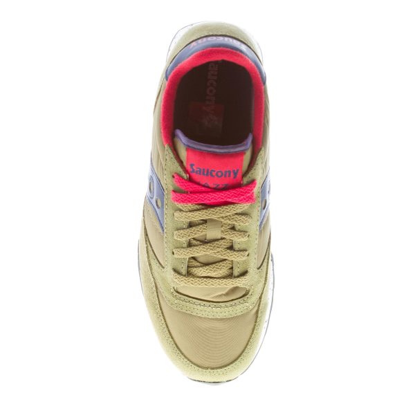 SAUCONY uomo sneaker Jazz Original  in nylon e camoscio VERDE più blu - immagine 7