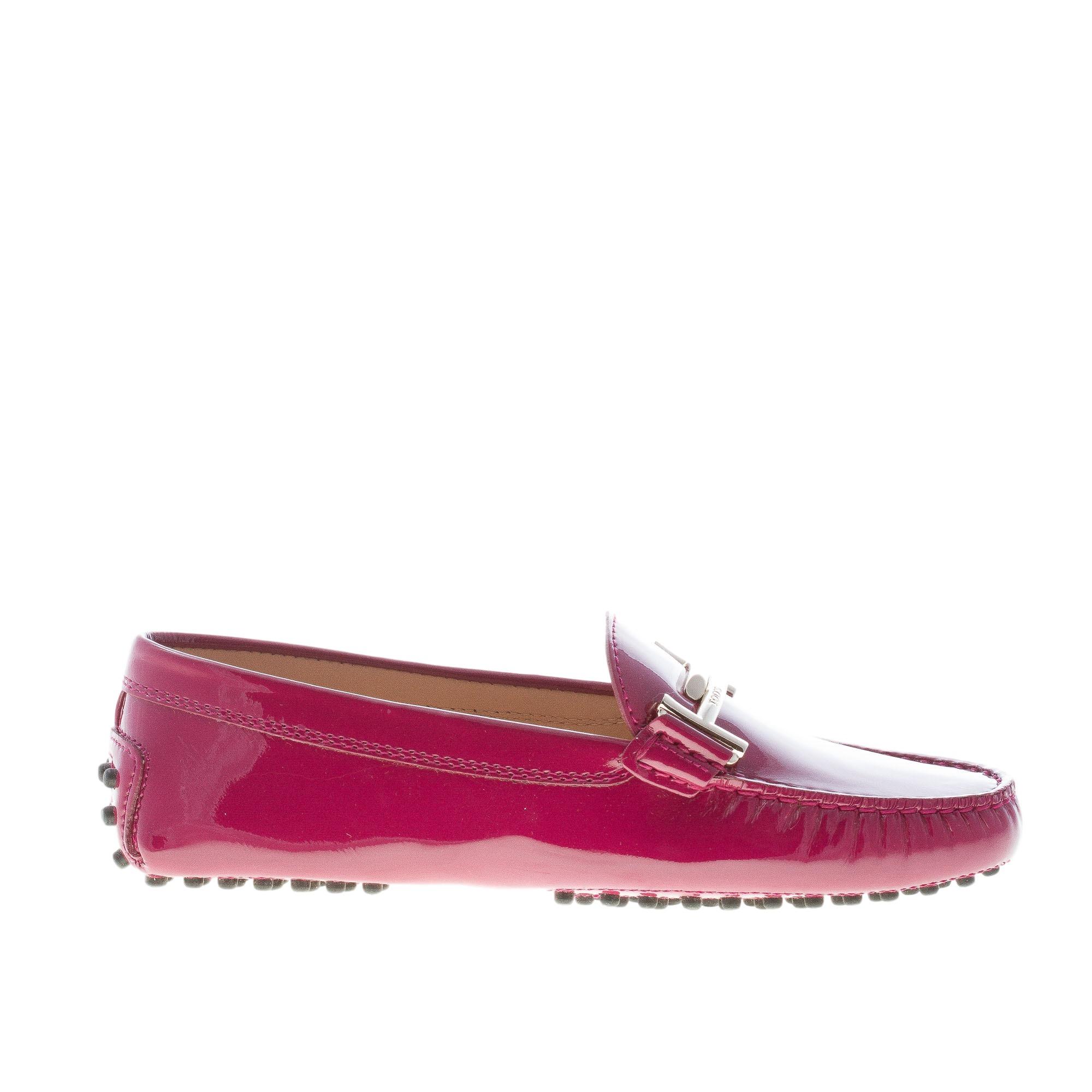 TOD S donna mocassino gommini in vernice VINACCIA con morsetto