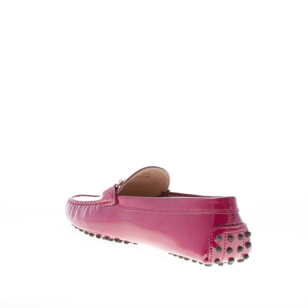 TOD'S donna mocassino gommini in vernice VINACCIA con morsetto doppia T - immagine 4