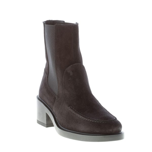 TOD'S donna stivaletto elasticizzato in camoscio NERO con vaschetta. Tacco 5 cm - immagine 2