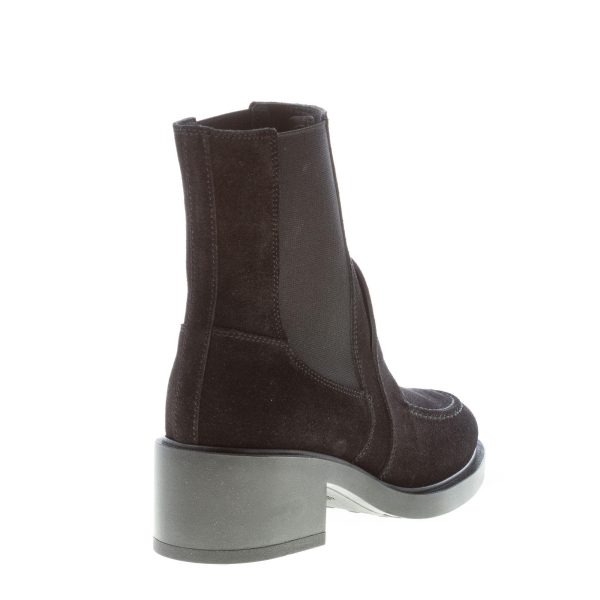 TOD'S donna stivaletto elasticizzato in camoscio NERO con vaschetta. Tacco 5 cm - immagine 3