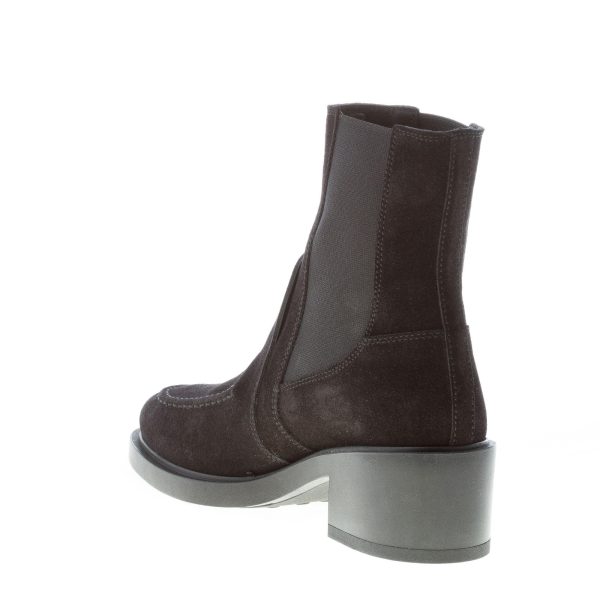 TOD'S donna stivaletto elasticizzato in camoscio NERO con vaschetta. Tacco 5 cm - immagine 4