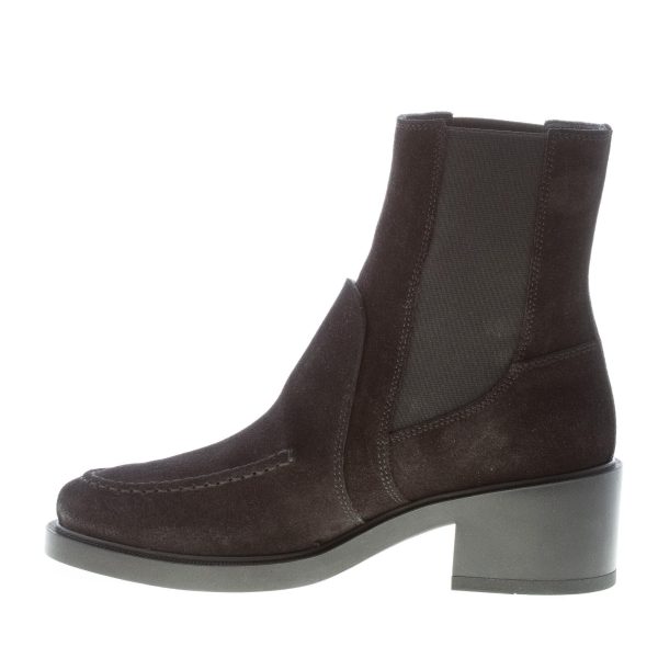 TOD'S donna stivaletto elasticizzato in camoscio NERO con vaschetta. Tacco 5 cm - immagine 5