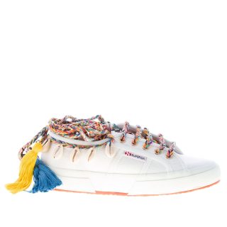 ALANUI donna sneaker Superga x Alanui in canvas BIANCO con conchiglie